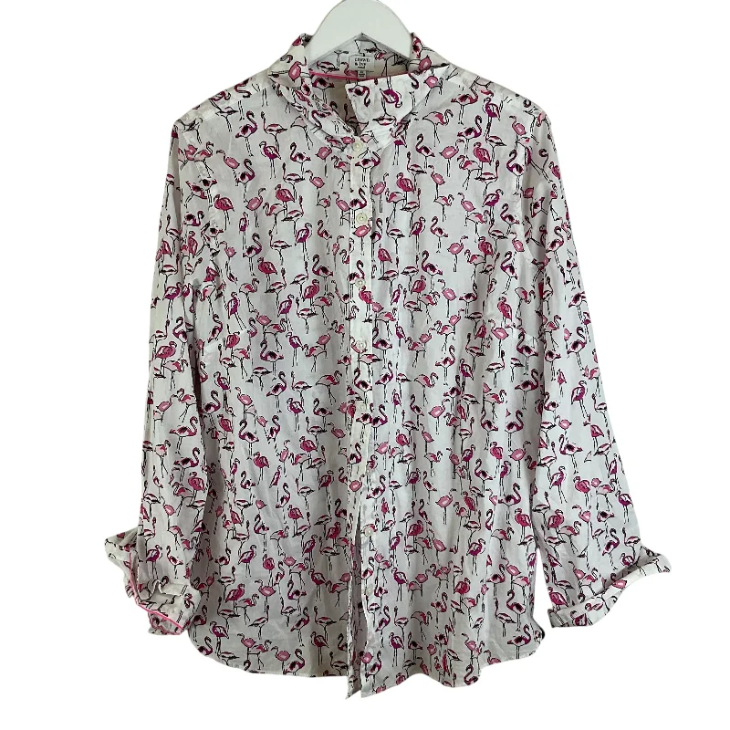 Deal Explosion Top Long Sleeve By Crown And Ivy In White, Size: 2x