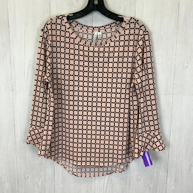 Top Long Sleeve By Elle In Pink, Size: M