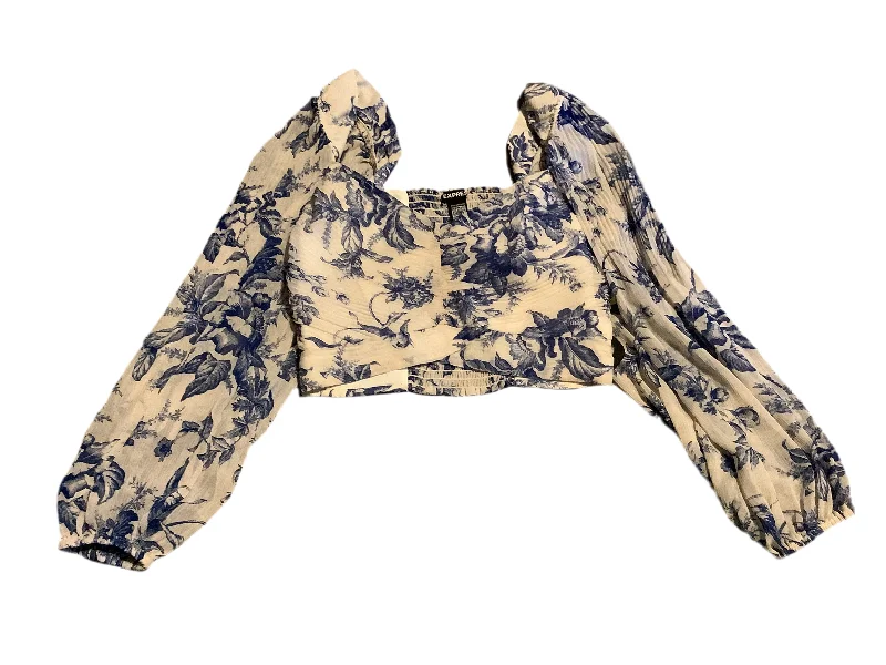 Get It Before It’s Gone Top Long Sleeve By Express In Blue, Size: Xs