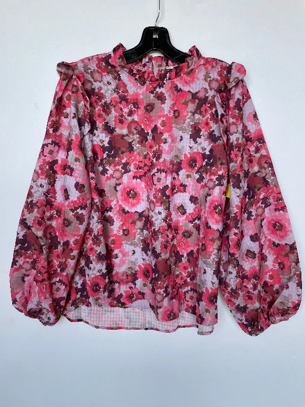 Reduced Prices Top Long Sleeve By Fantastic Fawn In Floral Print, Size: M