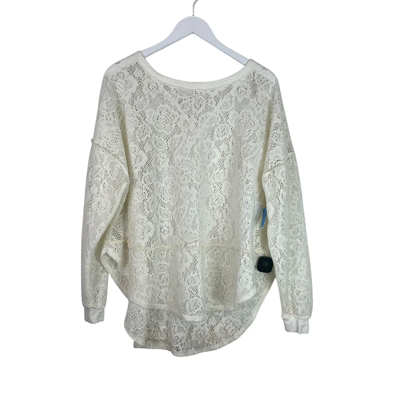 Lowest Price Top Long Sleeve By Free People In Cream, Size: M