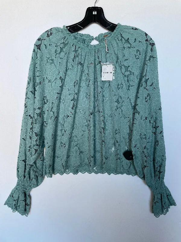 Quick Sale Top Long Sleeve By Free People In Green, Size: S
