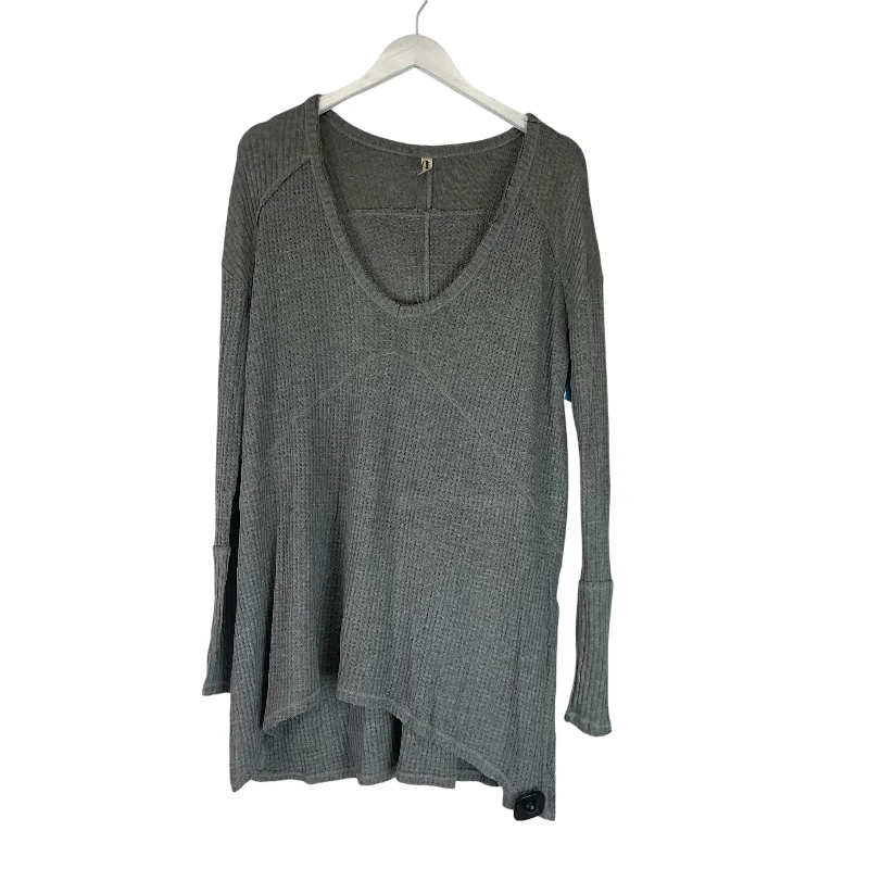 Price Buster Top Long Sleeve By Free People In Grey, Size: L