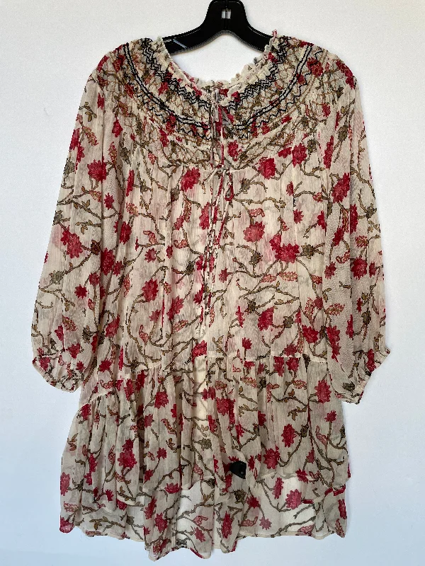 Loyalty Reward Top Long Sleeve By Free People In Multi-colored, Size: Xs