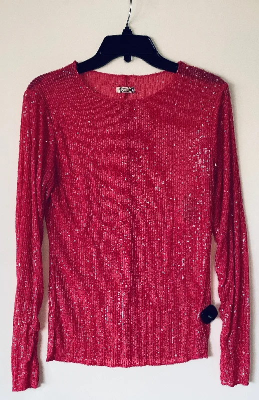 Top Long Sleeve By Free People In Pink, Size: M