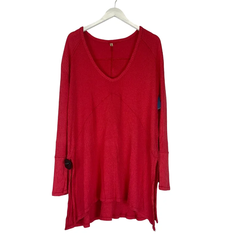 Savings Spectacular Top Long Sleeve By Free People In Red, Size: L