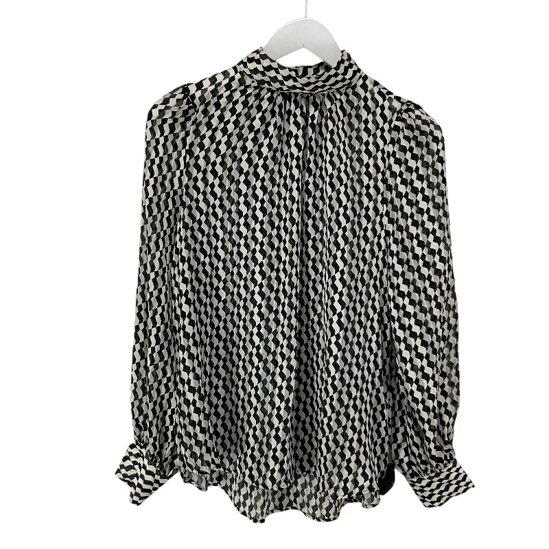 Friends and Family Sale Top Long Sleeve By H&m In Black & White, Size: S