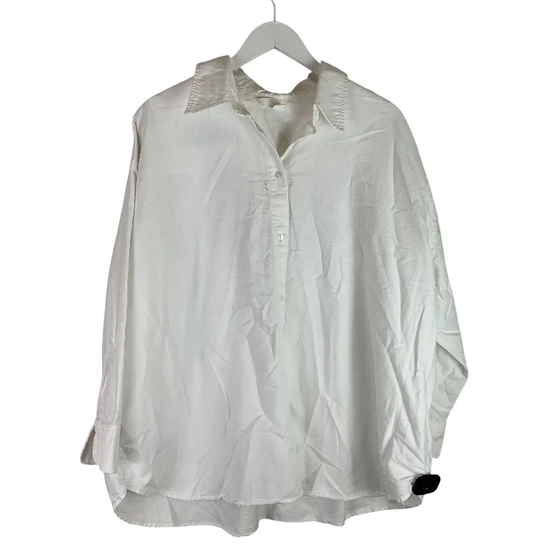 Limited Availability Top Long Sleeve By H&m In White, Size: Xxl
