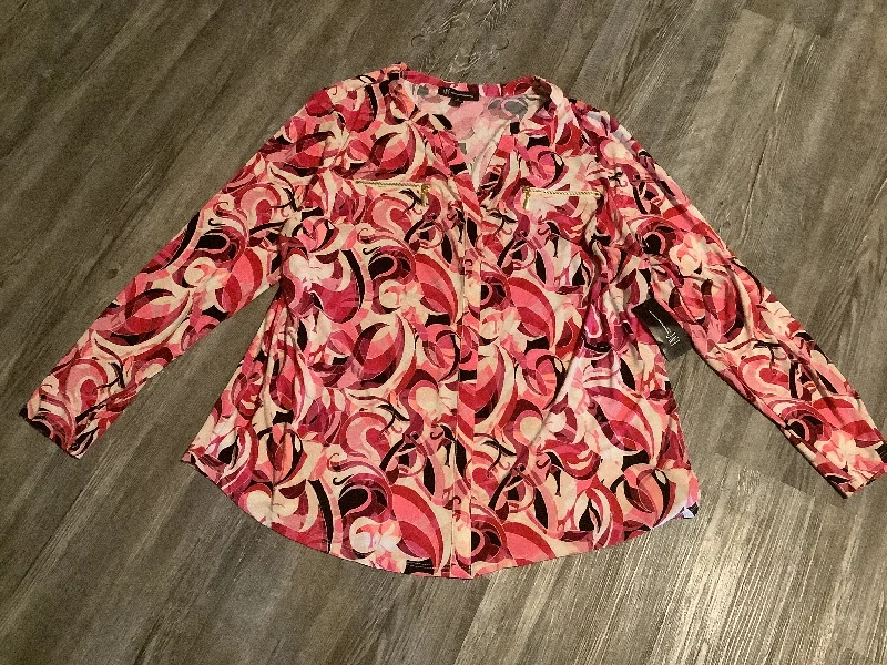 Today Only Top Long Sleeve By Inc In Multi-colored, Size: 1x