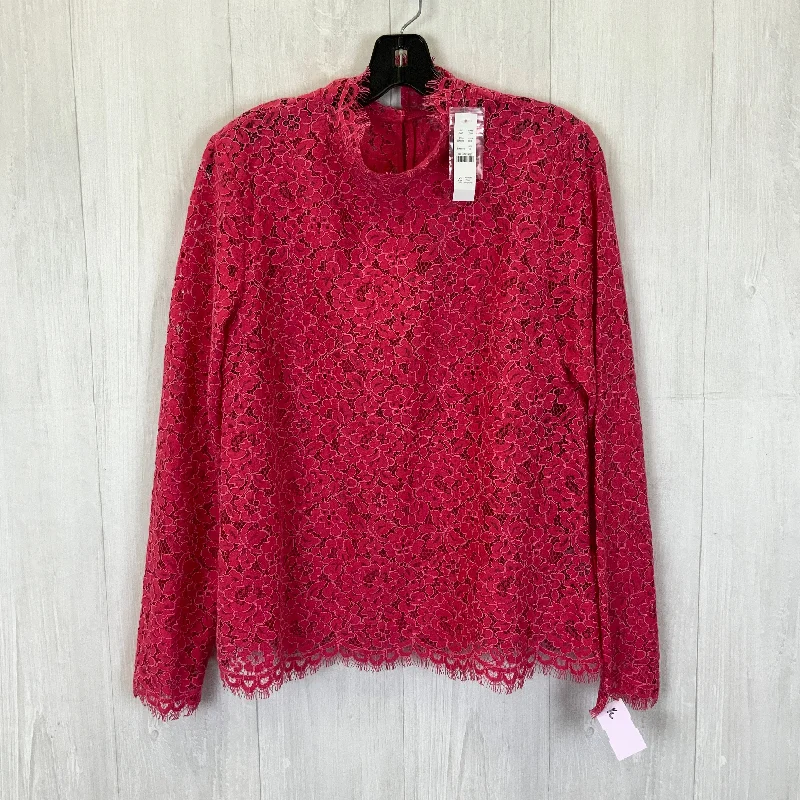 Top Long Sleeve By J. Crew In Pink, Size: M