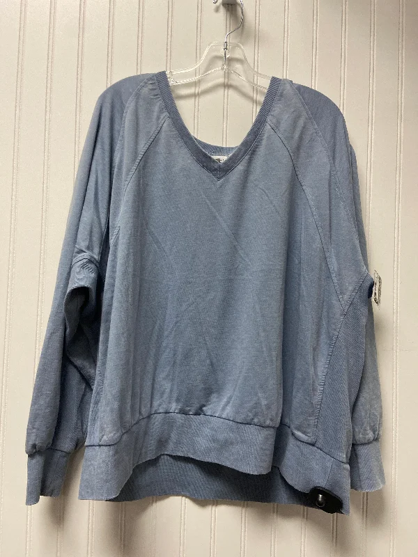 Deal Alert Top Long Sleeve By Jane And Delancey In Blue, Size: Xl