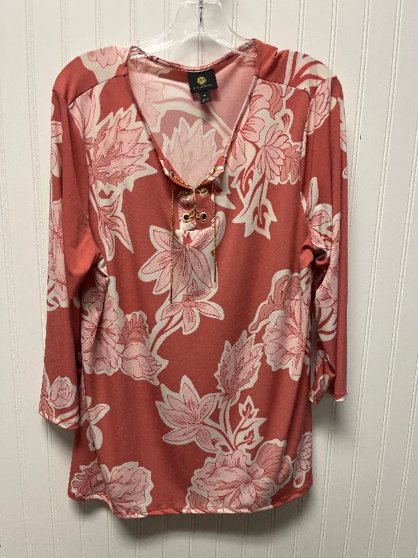 New Markdowns Top Long Sleeve By Jm Collections In Pink, Size: Xl