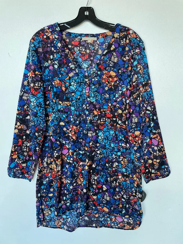 Discount Extravaganza Top Long Sleeve By Joan Vass In Multi-colored, Size: M