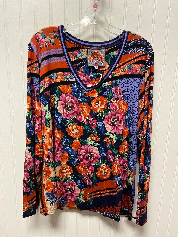 Top Long Sleeve By Johnny Was In Blue, Size: Xl