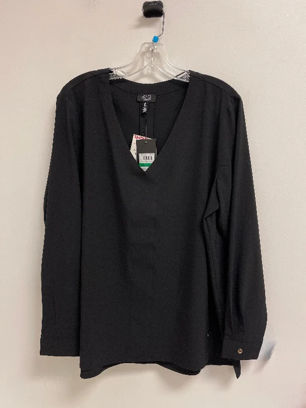 Price Slash Top Long Sleeve By Jones New York In Black, Size: L
