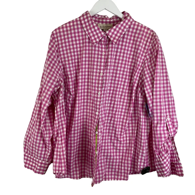 Factory Direct Sale Top Long Sleeve By Jones New York In Paisley Print, Size: 2x