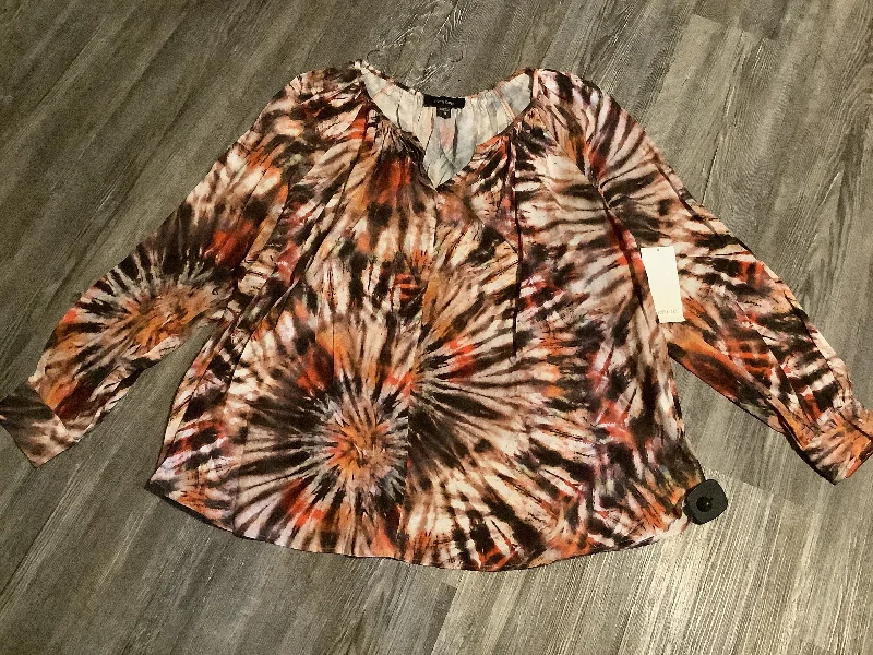 Value Deals Top Long Sleeve By Karen Kane In Multi-colored, Size: 1x
