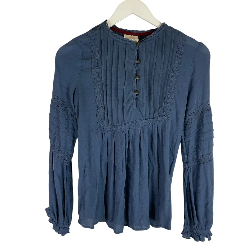 Lowest Price Top Long Sleeve By Knox Rose In Blue, Size: Xs
