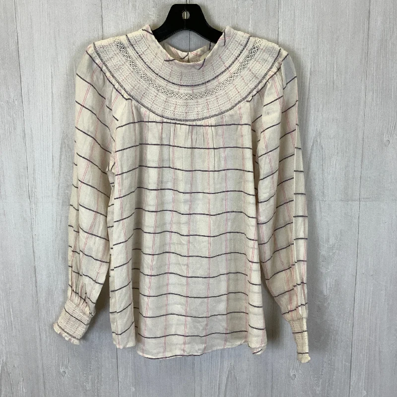 Top Long Sleeve By Loft In Cream, Size: Xxs