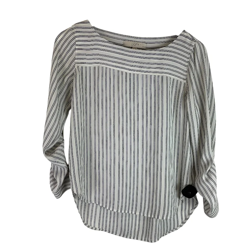 New Arrival Top Long Sleeve By Loft In White, Size: Xs