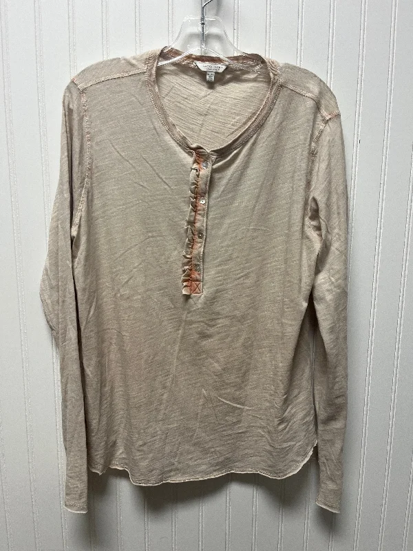 Price Fest Top Long Sleeve By Lucky Brand In Cream, Size: Xl