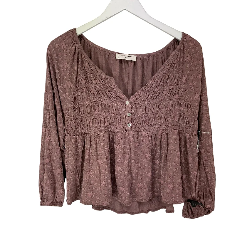 Act Now Top Long Sleeve By Lucky Brand In Pink, Size: L