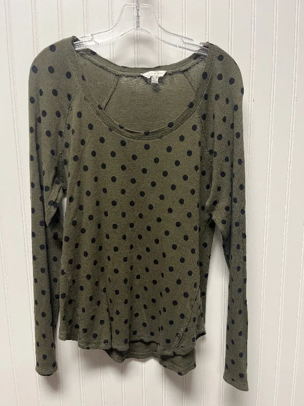 Deal Alert Top Long Sleeve By Lucky Brand In Polkadot Pattern, Size: Xl