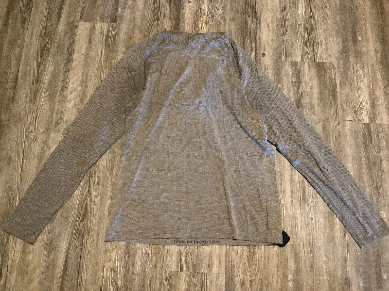 Final Clearance Top Long Sleeve By Lululemon In Grey, Size: L