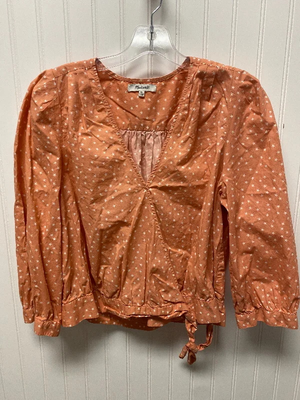Deal of the Week Top Long Sleeve By Madewell In Orange, Size: Xl