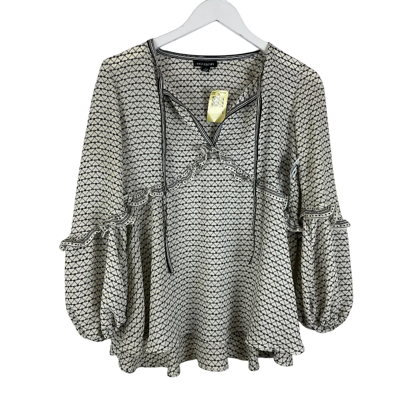 Overstock Top Long Sleeve By Max Edition In White, Size: S