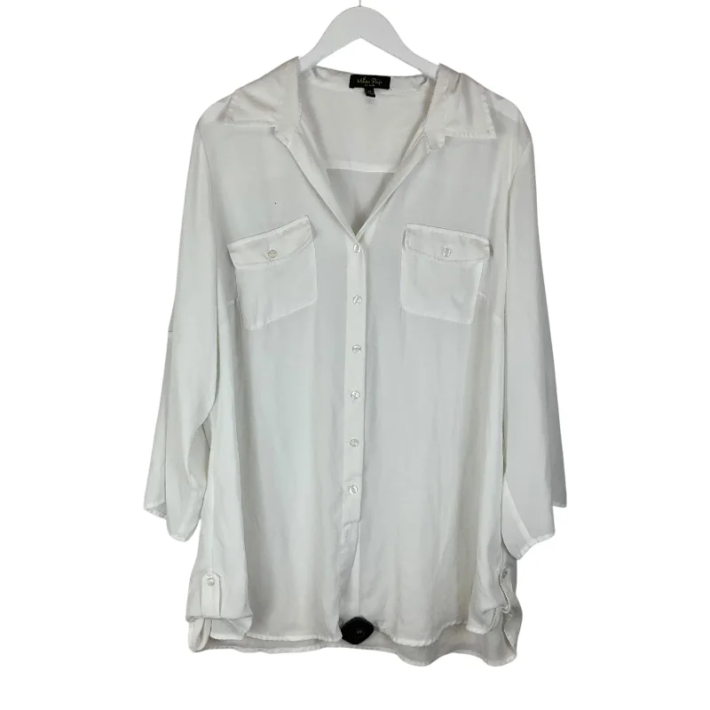 Today’s Special Top Long Sleeve By Melissa Paige In White, Size: 1x