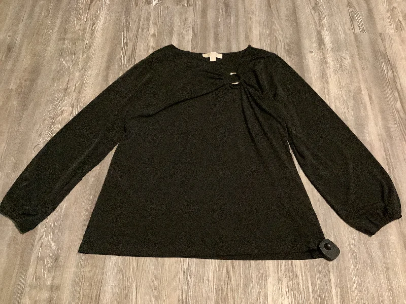 Best Bargains Top Long Sleeve By Michael Kors In Black, Size: 1x