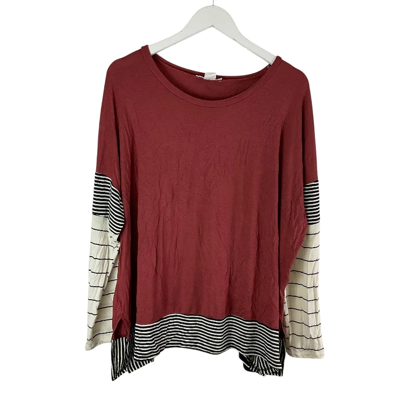 Exclusive Savings Top Long Sleeve By Moa Moa In Orange, Size: 3x