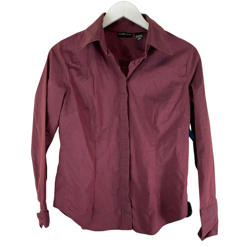 New Arrival Top Long Sleeve By New York And Co In Red, Size: M