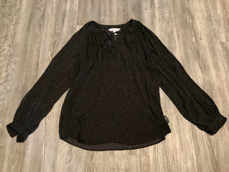 Lowest Price Top Long Sleeve By Nine West Apparel In Black, Size: S