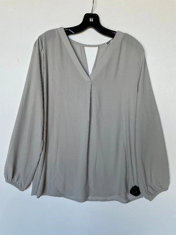 Price Drop Alert Top Long Sleeve By Pleione In Grey, Size: M