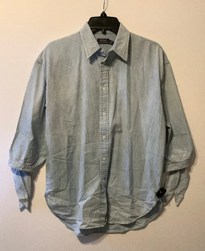 New Markdowns Top Long Sleeve By Polo Ralph Lauren In Blue, Size: M