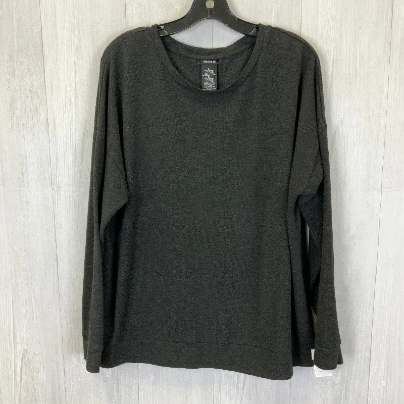 Top Long Sleeve By Premise In Grey, Size: Xl