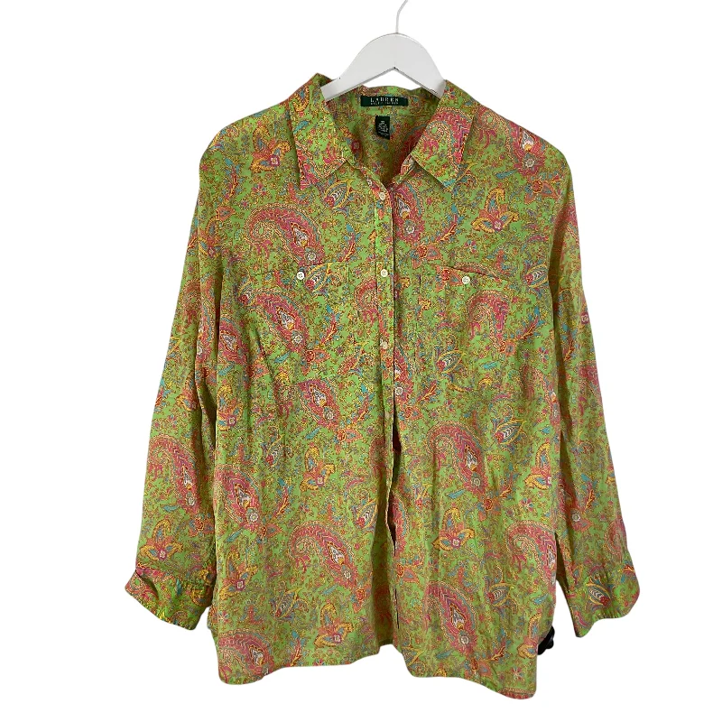 Savings Galore Top Long Sleeve By Ralph Lauren In Yellow, Size: 2x