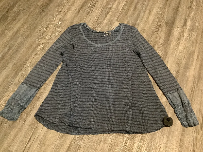 Can't Miss Top Long Sleeve By Soft Surroundings In Blue, Size: M