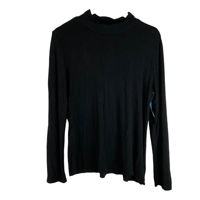 Limited Time Discount Top Long Sleeve By Tahari By Arthur Levine In Black, Size: Xl