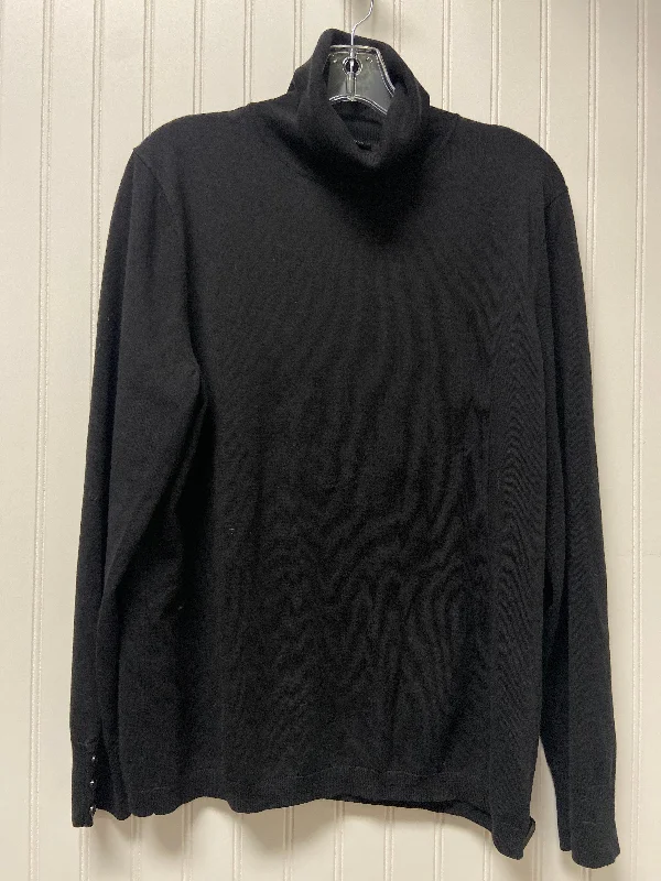 Final Clearance Top Long Sleeve By Talbots In Black, Size: Xl