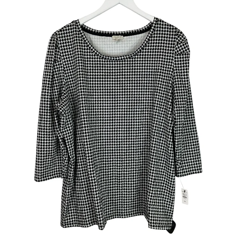 Special Savings Top Long Sleeve By Talbots In Plaid Pattern, Size: 2x