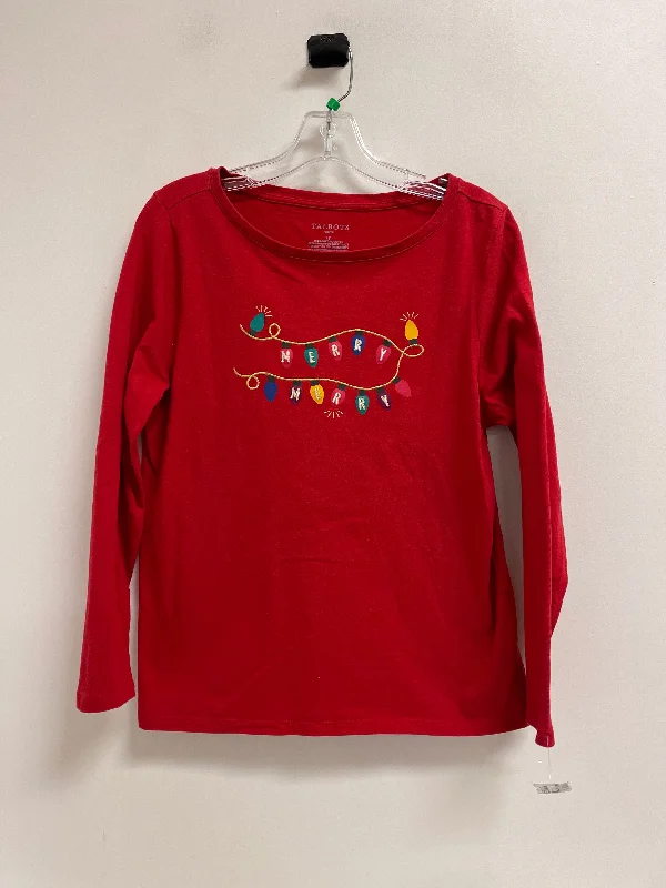 Great Deals Top Long Sleeve By Talbots In Red, Size: Lp