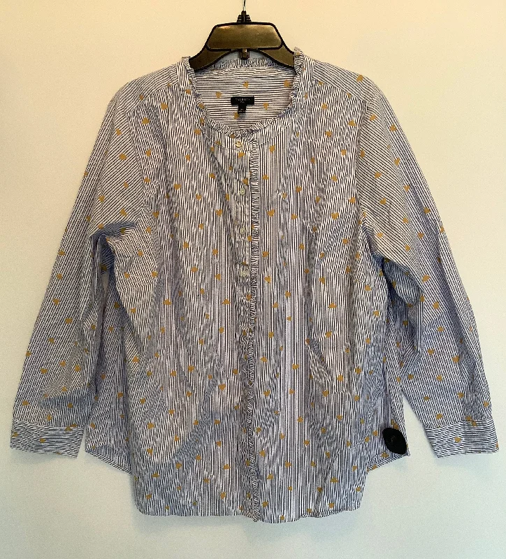 Price Break Top Long Sleeve By Talbots In Striped Pattern, Size: 2x