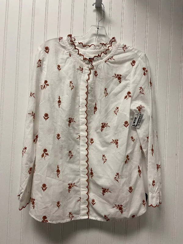 Savings Bonanza Top Long Sleeve By Talbots In White, Size: Sp