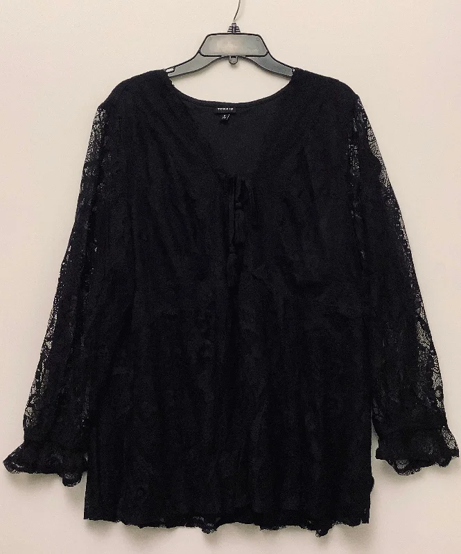 Top Long Sleeve By Torrid In Black, Size: 3x