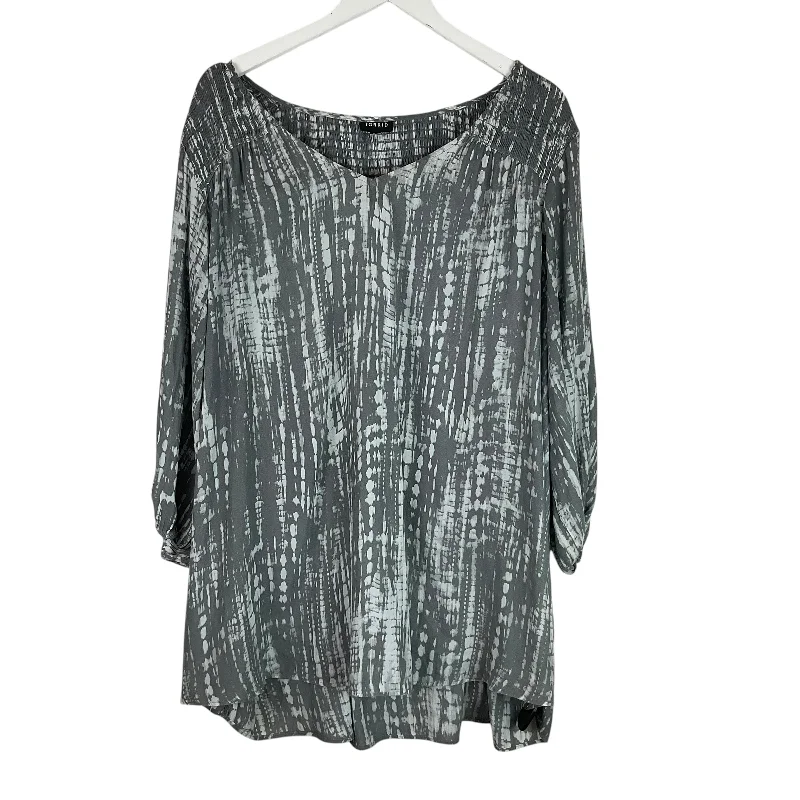 Price Reduction Top Long Sleeve By Torrid In Grey, Size: 3x