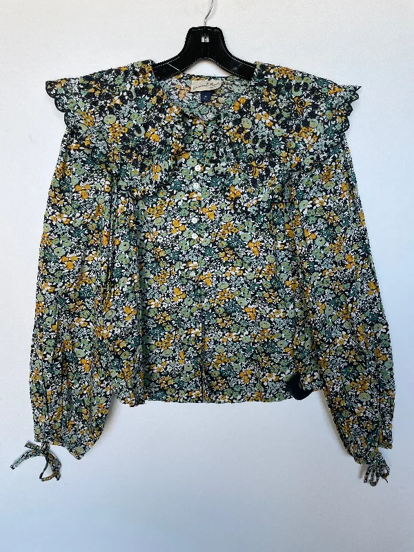 Super Sale Top Long Sleeve By Universal Thread In Floral Print, Size: M