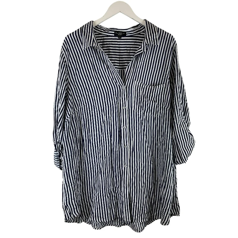 Today’s Deal Top Long Sleeve By Velvet Heart In Striped Pattern, Size: 2x